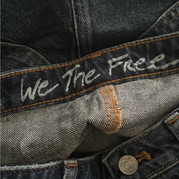 Free People Bailey Fringe Denim Mini Skirt Size 28 - Picture 4 of 7